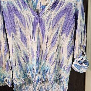 Chico's Multicolor Abstract Blouse